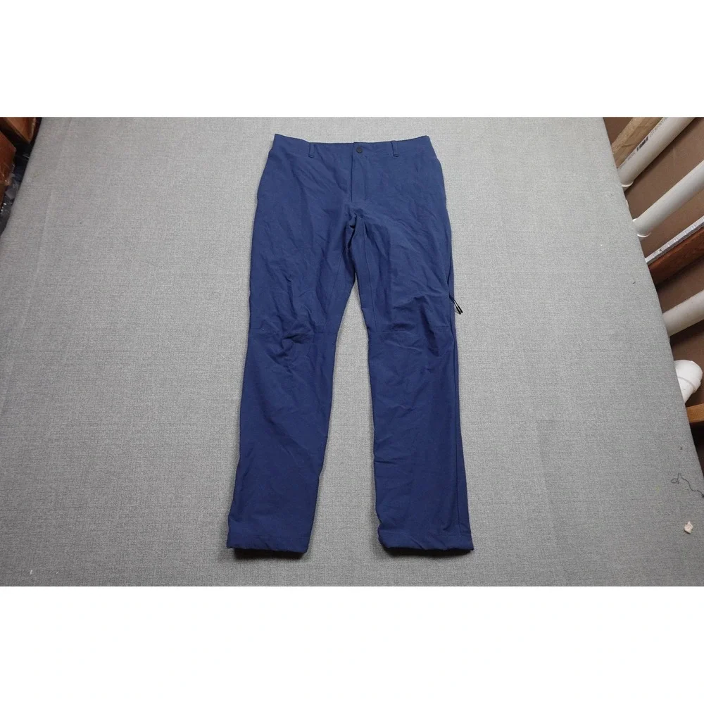 The North Face Pants Mens 34x30 Blue Woven Hiking UPF 40 Zip Pocket Climbing